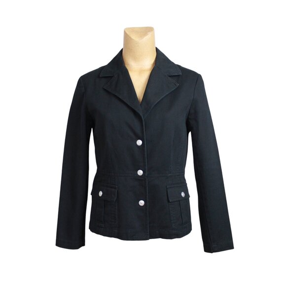 Ruby Rd. Vintage Twill Cotton Denim Blazer Jacket - Picture 1 of 16